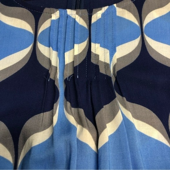 Boden Women’s Blouse Top Shirt Size 6 Blue Geometric print - Picture 5 of 10